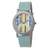 Love Peace and Hope Midsize WA104 Time for Peace Watch with Striped Face and Blue Strap. Model