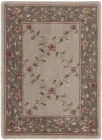 Nourison Zanibar Large Scroll Peach 2-Feet by 2.9-Feet Polyacrylic Area Rug