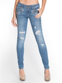 GUESS Brittney Skinny Jeans with Paisley Studs