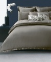 Indulge in elegance. This Donna Karan Modern Classics Truffle sham pairs cotton and silk textures over a muted landscape for a clean, sophisticated finish. Button closure.