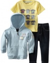 Kenneth Cole Baby-boys Infant Hoody Tee and Jean Set, Blue/Yellow, 12 Months