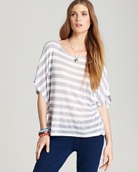 Super-soft and perfectly drapey, this Nation LTD striped tee is a wardrobe essential.