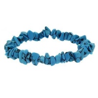 Stretch Turquoise Stone Chip Bracelet