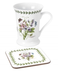 For the discerning china collector or naturalist on your gift list, the Botanic Garden mug set by Portmeirion presents a realistic botanic motif. A single vine adorns the rim of each mug and frames the flowers on each coaster.