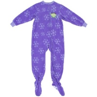 Komar Kids Purple Frog Footed Pajamas for Girls S/6-6X