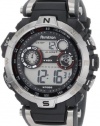 Armitron Men's 408231RDGY Silver-Tone and Black Chronograph Digital Sport Watch