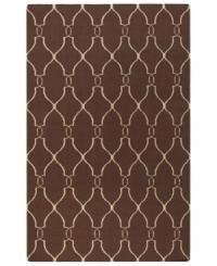 Stunning in its simplicity, this artist-designed area rug from Surya brings a calming beauty to any area in your home. Interlocking lines crisscross against a soft brown background, creating a chic lattice-like pattern that's stylishly simple.