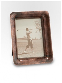 A must-have addition to your collection is handcrafted in antiqued copper plating, lending a timeworn touch to a cherished photo. Antique copper platingImportedDIMENSION INFORMATION4 X 6 (5 X 7 overall)5 X 7 (7 X 9 overall)