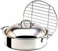 All Clad Stainless-Steel 6-Quart French Braiser with Rack