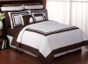 Chocolate Hotel Spa Collection Duvet Comforter Cover 6 piece Bedding Set - Queen Size