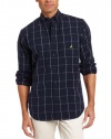 Nautica Men's Long Sleeve Window Pane Shirt