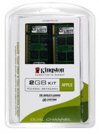 Kingston Apple 2GB Kit (2x1GB Modules) 667MHz DDR2 SoDimm iMac and Macbook Memory (KTA-MB667K2/2GR)