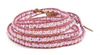 Chan Luu Rose Purple Five Wrap Leather Bracelet