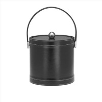 Kraftware Stitched Collection Black 3 Quart Ice Bucket With Stitched Handle