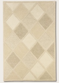 Couristan 2150/9600 Super Indo-Natural Astra/White 5-Feet 6-Inch by 8-Feet Rug