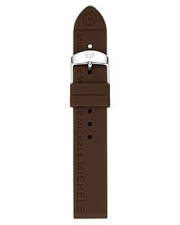 Michele Chocolate Brown Watch Strap, 16mm