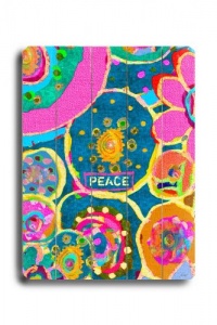 Peace 18x24 Artistic Planked Wood Sign by Lisa Weedn