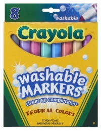 Crayola 8ct Washable Tropical Colors Conical Tip