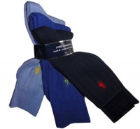 Men's Polo by Ralph Lauren 3 Pack of Socks Blue Tones