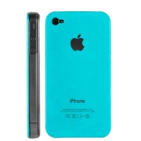 Light Blue Replicase Hard Crystal Air Jacket Case for AT&T iPhone 4 4G 16GB 32GB GSM