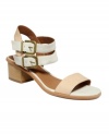 The Leyna sandals by Lucky Brand are a glam choice for sunny days with their subtle colorblocked upper and vintage-inspired silhouette.