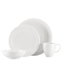 Fresh and understated, the Aspen Ridge 4-piece place settings feature a pure white glaze and elegant modern lines that evoke winter's snow-capped slopes. From Lenox's collection of dinnerware and dishes.