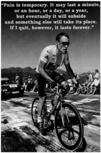 Lance Armstrong - Pain Is Temporary 12x18 Poster