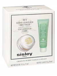 EXCLUSIVELY AT SAKS. The Sisley Eye Contour Care set includes: Sisleÿa Eye & Lip Contour Cream, 0.5 oz. and Eye Contour Mask, 1 oz. Made in France. 