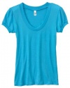 Bella Ladies 3.8 oz. Vintage Jersey Scoop Neck - AQUA - L