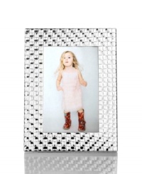 Cherish special memories for a lifetime with this picture frame from Martha Stewart Collection, featuring a lovely silver plated basket weave pattern.