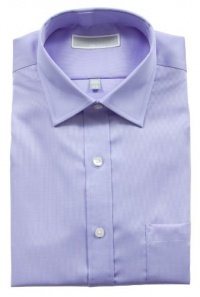 Michael Kors Non-iron Textured Pique Dress Shirt - Blue Stone