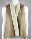 INC International Concepts Womens Petite Natural Faux Suede Vest P S