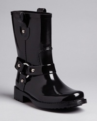 Don't ditch your beloved moto look just because it's raining: these harness KORS Michael Kors booties have you covered.