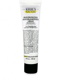 From the Stylist Series. Heat Protective Silk Straightening Cream. Formulated especially for wavy, frizzy or curly hair in need of smoothing, this unique straightening cream contains a blend of natural ingredients to help straighten out hair and tame frizz without weighing down hair. Infused with extracts derived with Soy Beans, Sesame Seeds and Sunflower Seeds, this unique formulation locks out humidity while conditioning and protecting hair from over-drying and breakage.