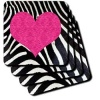 Janna Salak Designs Punk Rockabilly Zebra Animal Stripe Pink Heart Pri Coaster, Soft, Set of 4