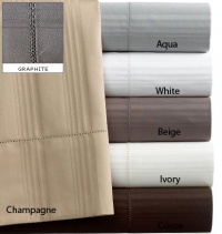 Hotel Collection Bedding, 600 THREAD COUNT STRIPE Flat Sheet, King Sheet - Champagne