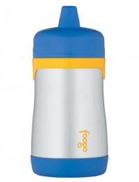 Thermos Foogo Phases Leak Proof Stainless Steel Sippy Cup, Blue/Yellow, 10 Ounce