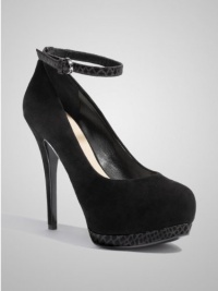 GUESS Prestyn Suede Pumps, BLACK SUEDE (8 1/2)