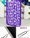 MARC JACOBS 4myphones by Dark Purple C5 Stardust Logo Snap Linear Logo Chinchilla Multi Estate Multi iPhone 4/4S Hard Case - Birch Coral Multi 4 for AT&T VERIZON SPRINT and Screen Protector