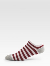 EXCLUSIVELY OURS. A look that's as sporty as it is colorful, complete with shape-retaining fit and solid shades at the toe and heel. Ankle height 75% cotton/25% nylon Machine wash Made in Italy 