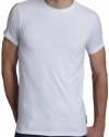 Calvin Klein Men's Steel Micro S/S Crew, White, Medium