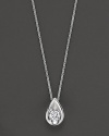 A drop of heaven, this chic white gold and diamond necklace with an elegantly crafted teardrop pendant.