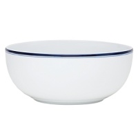 Tasteful and tailored blue banded dinnerware inspired by the unique Copenhagen neighborhood of Christianshaven from Dansk. Large serving bowl holds 64 oz.