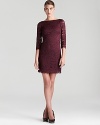 A ladylike classic for autumn: this feminine Trina Turk dress, crafted in floral lace, is a chic transition.