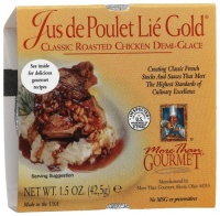 More Than Gourmet Jus De Poulet Lie Gold Roasted Chicken Demi-glace, 1.5-Ounce Packages (Pack of 6)