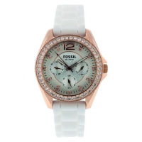 Fossil Women's ES2810 Stainless Steel Analog with White Dial Watch