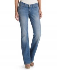 Score chic and comfy style with these light wash boot cut jeans from Levi's!