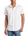 Calvin Klein Sportswear Men's Short Sleeve Roll-up Plaid Dobby Woven Shirt