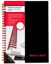 Black n' Red Twin Wire Hardcover Notebook, 8-1/4 x 5-7/8 Inches, Black, 70 sheets (L67000)