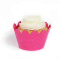 Dress My Cupcake Maya Mini Magenta Cupcake Wrappers, Set of 18